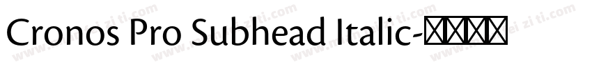 Cronos Pro Subhead Italic字体转换